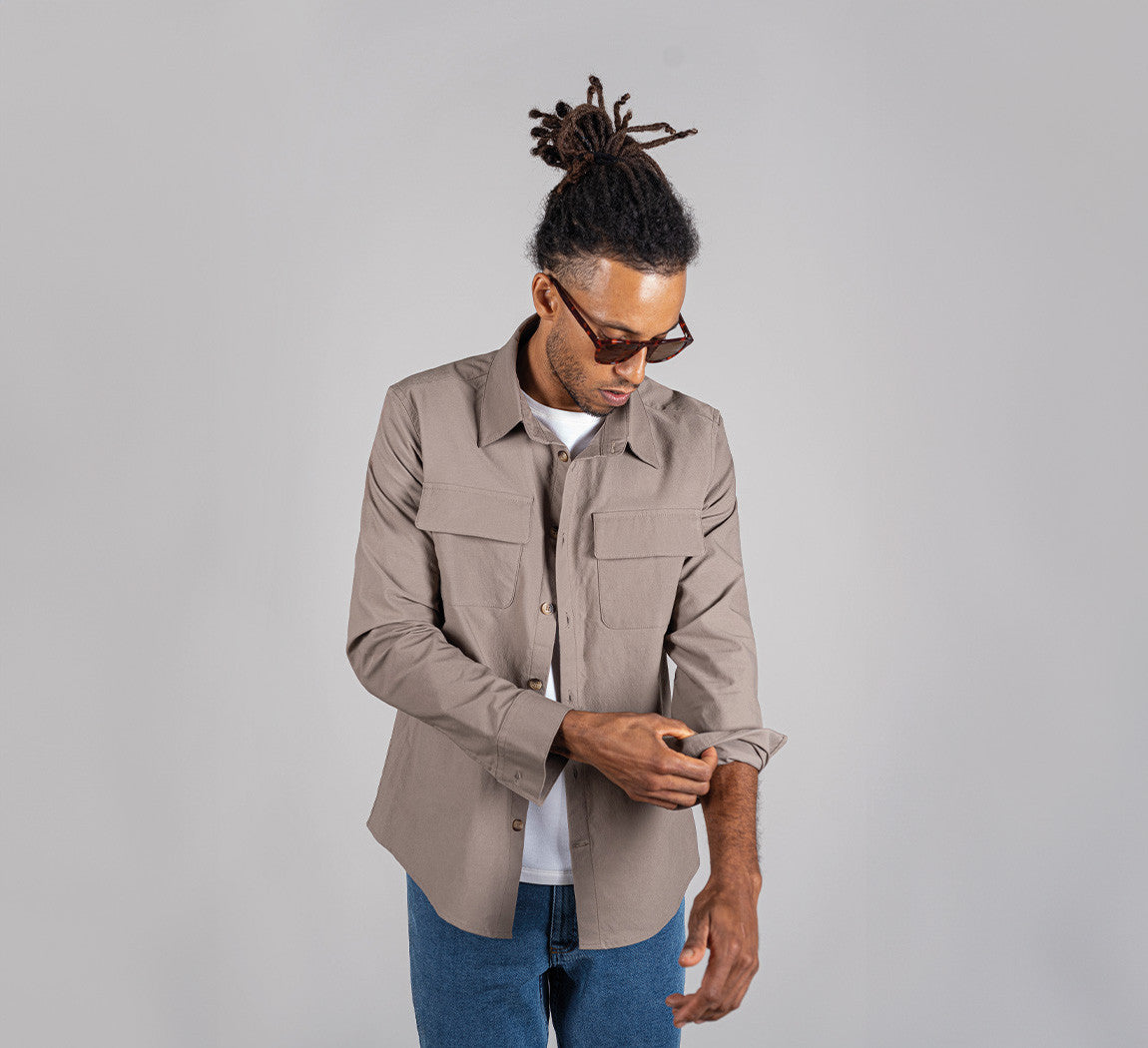 EVERYDAY OVERSHIRT Taupe