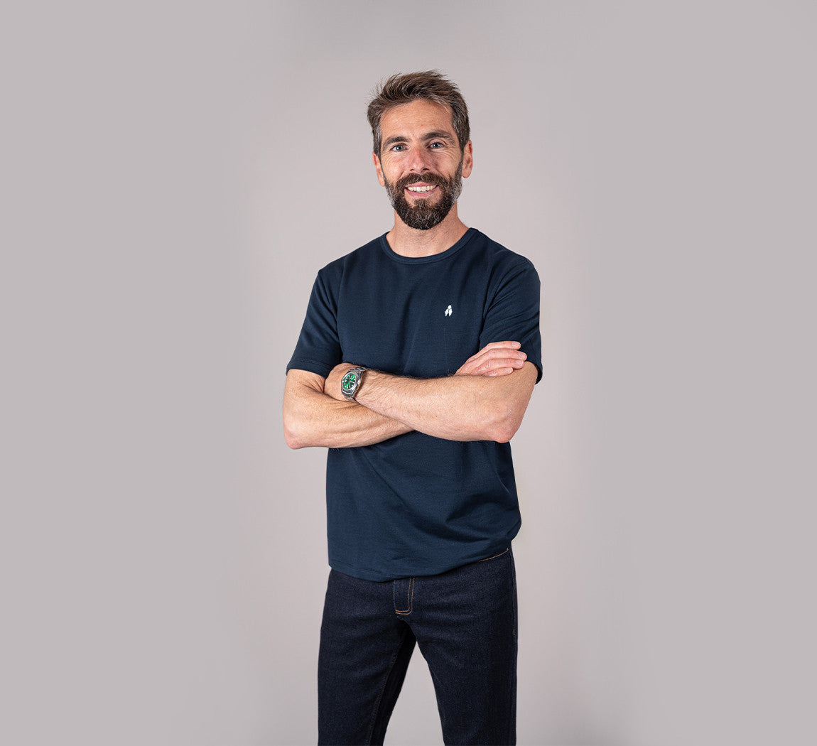 EVOLUTION LOGO T-SHIRT Bleu Chic