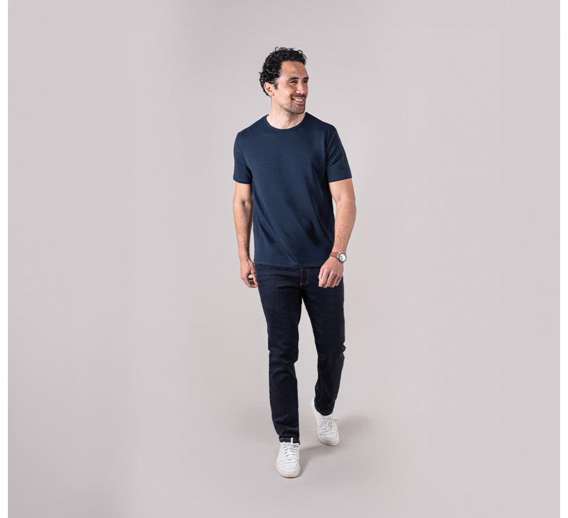 EVOLUTION MERINO T-SHIRT Bleu Chic