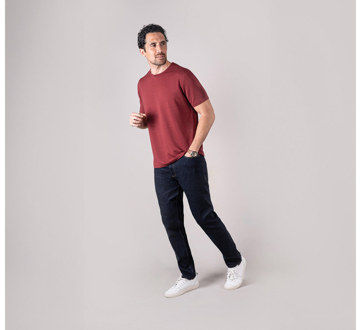 EVOLUTION MERINO T-SHIRT Bordeaux