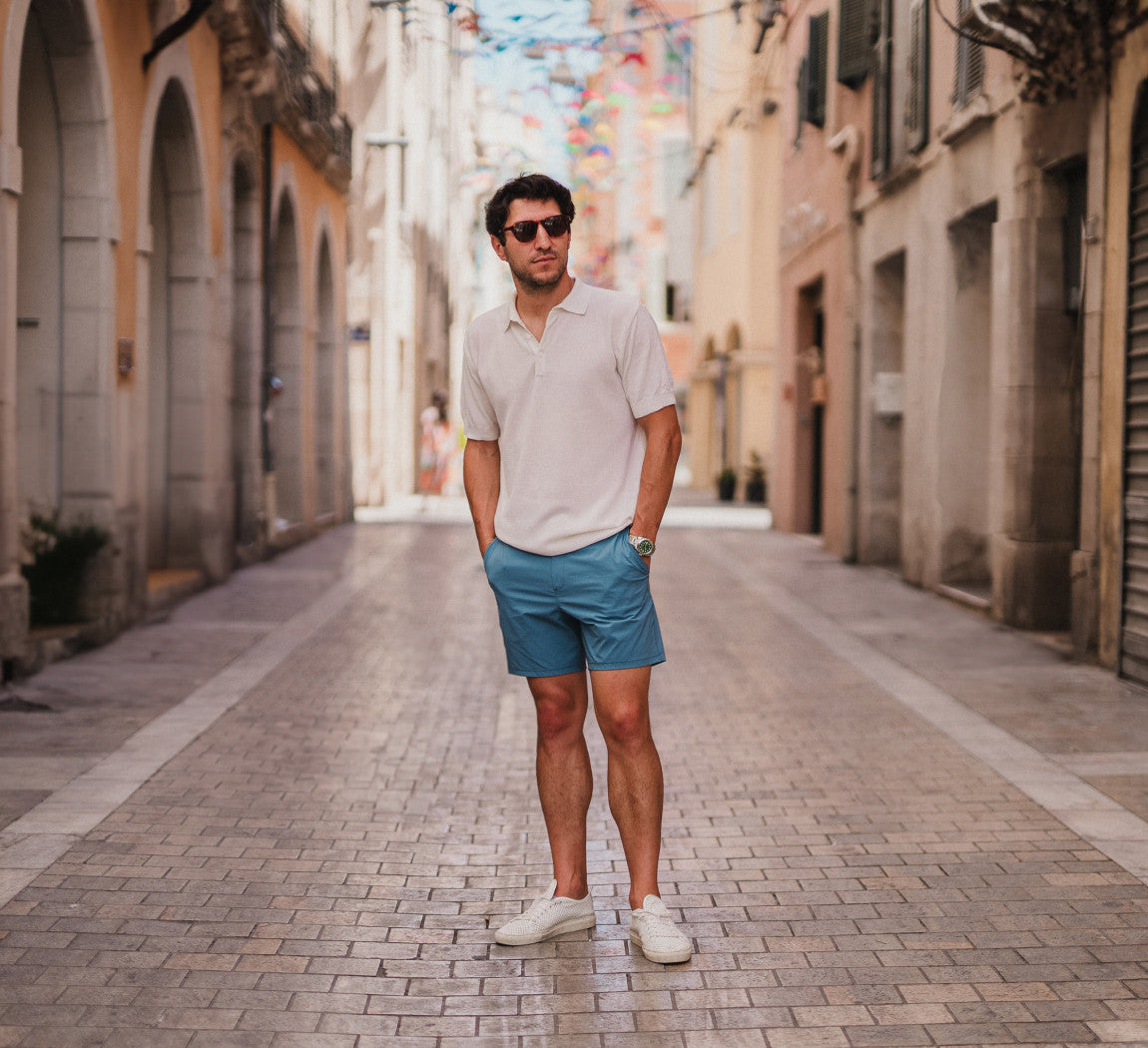 FREEDOM SHORTS Bleu Gris