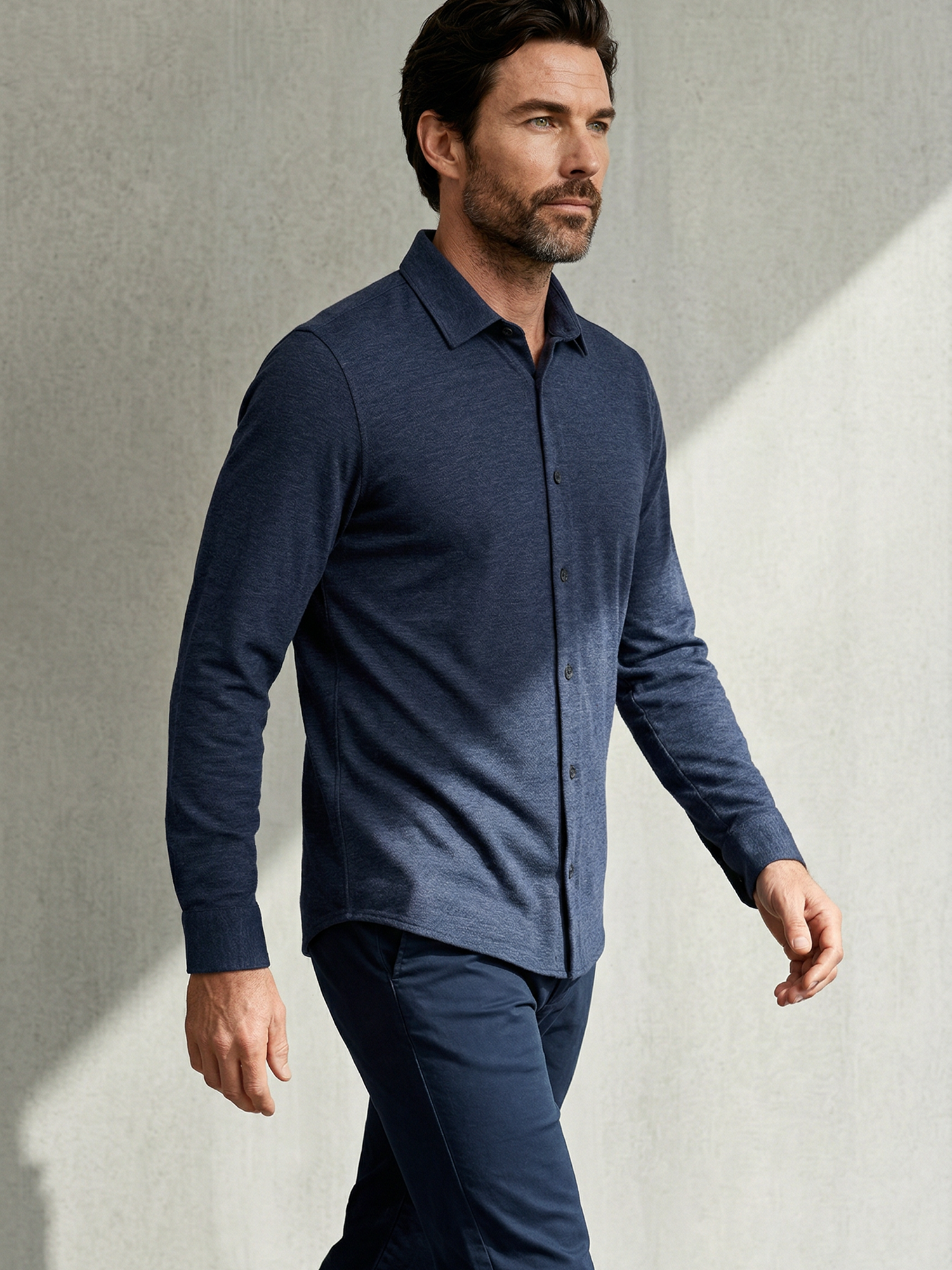 PURE MERINO T-SHIRT Bleu chic