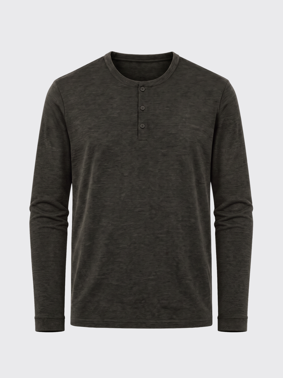 main out PERFORMANCE MERINO LONG SLEEVES HENLEY kaki