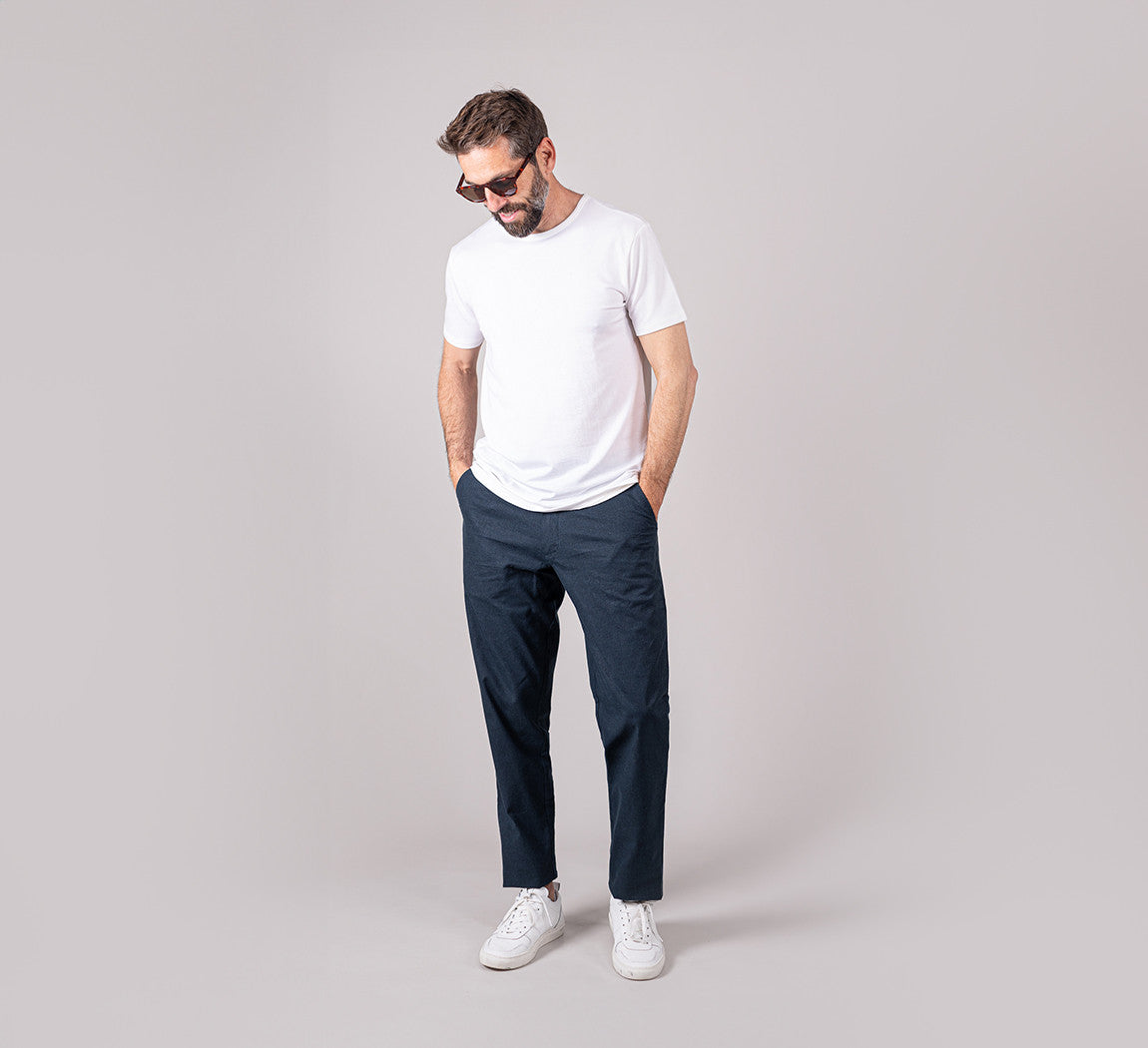 HEMP PANTS Bleu Chic