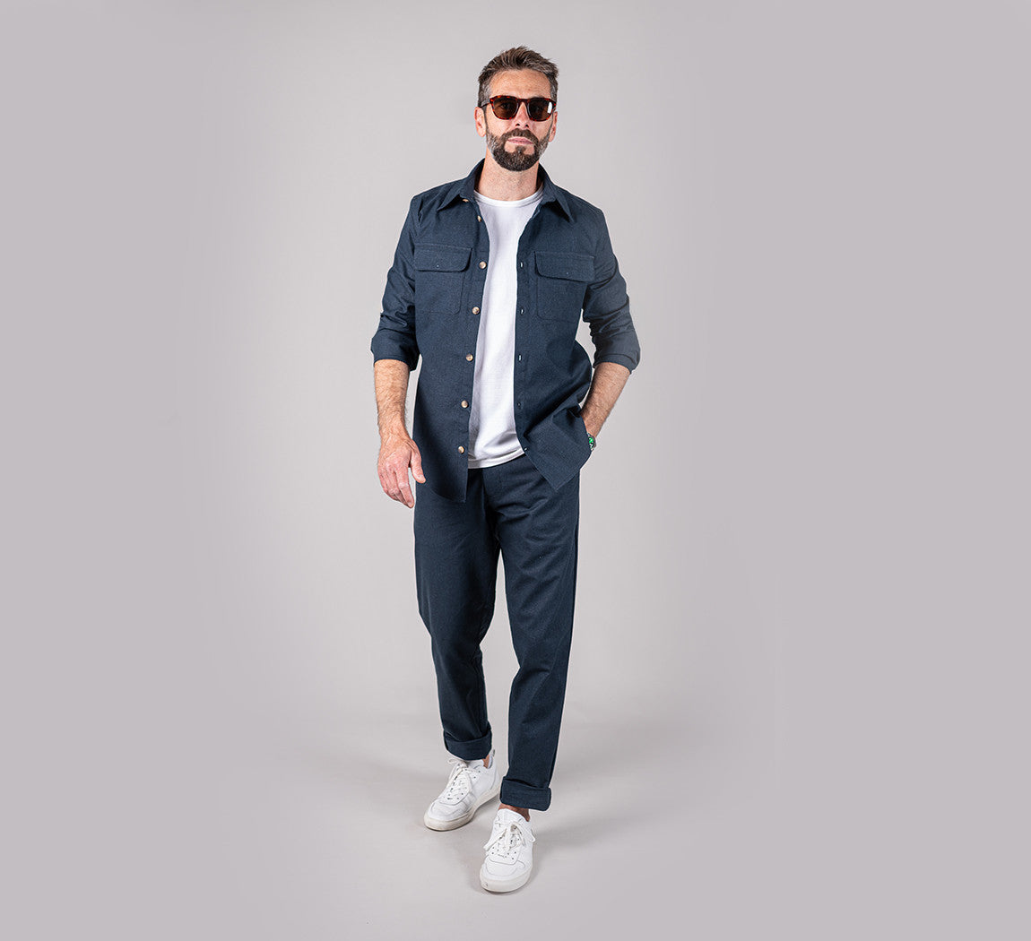 HEMP SHIRT Bleu Chic