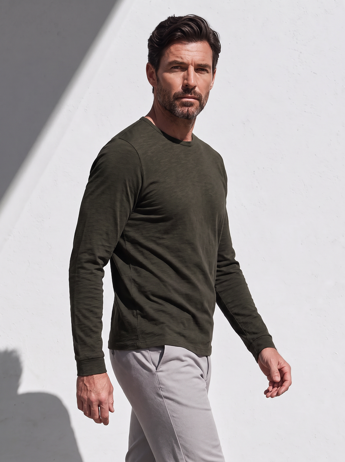 PERFORMANCE MERINO LONG SLEEVES T-SHIRT kaki