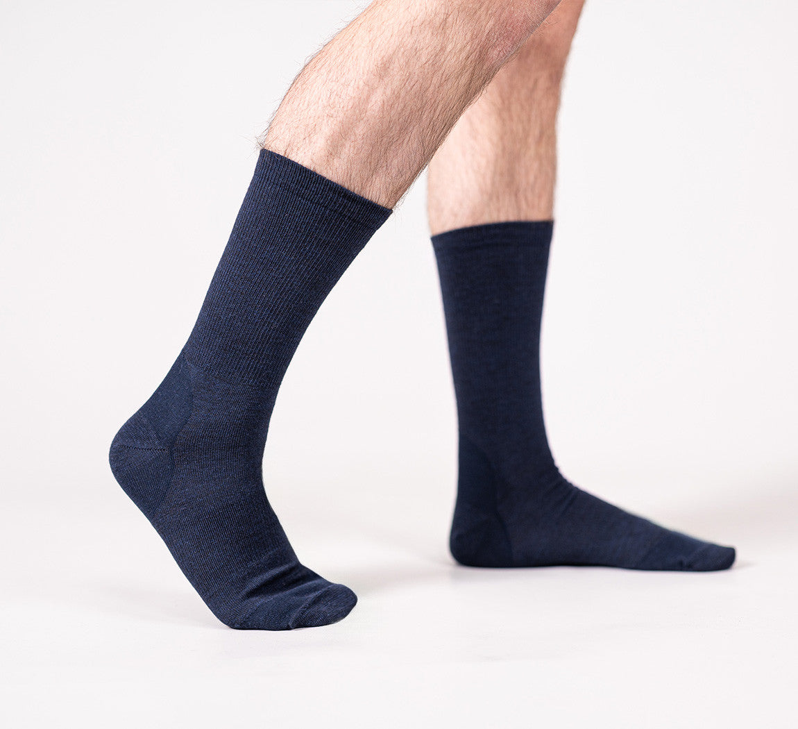 MERINO BUSINESS SOCKS Bleu Chic