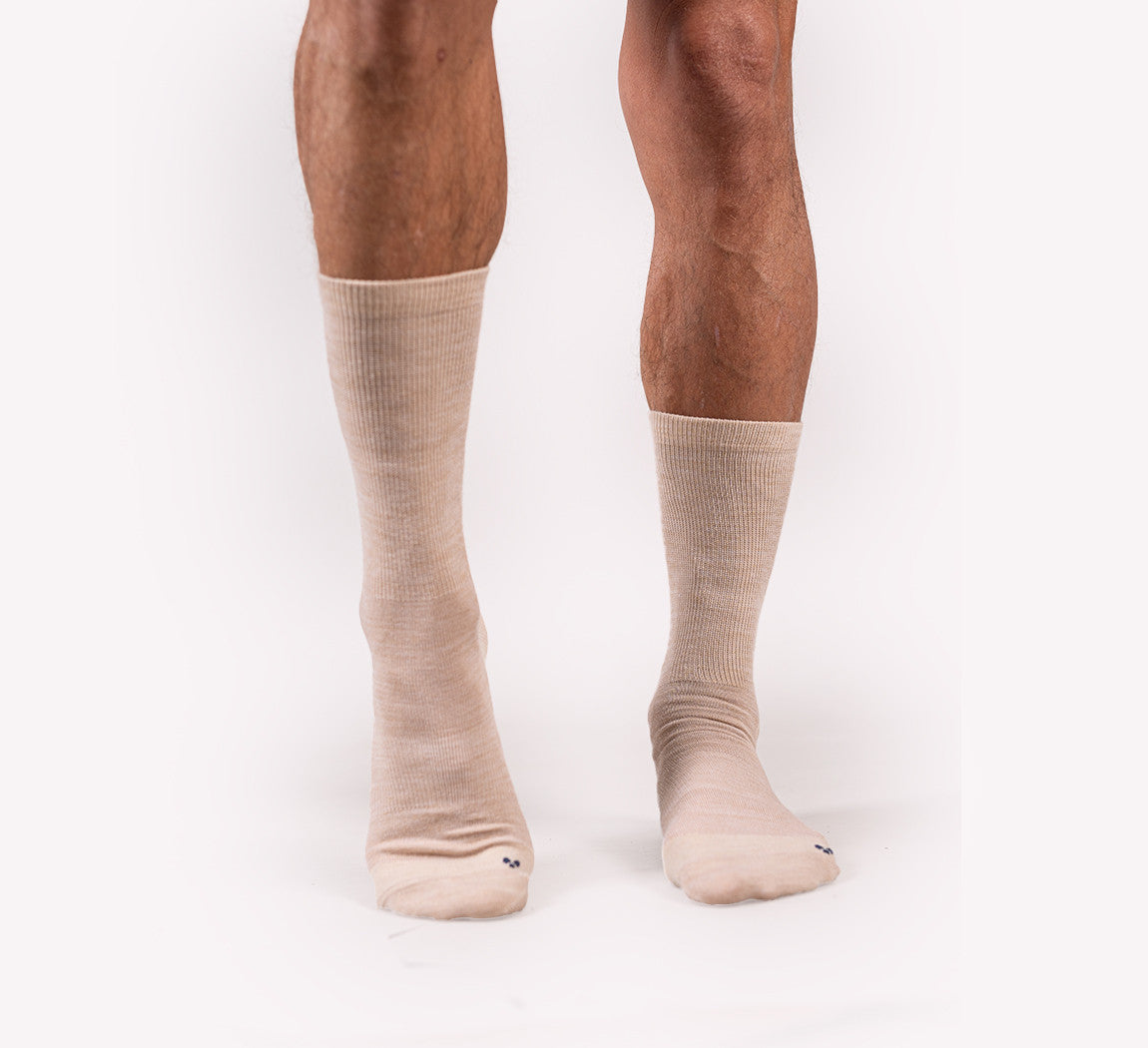 MERINO BUSINESS SOCKS Beige