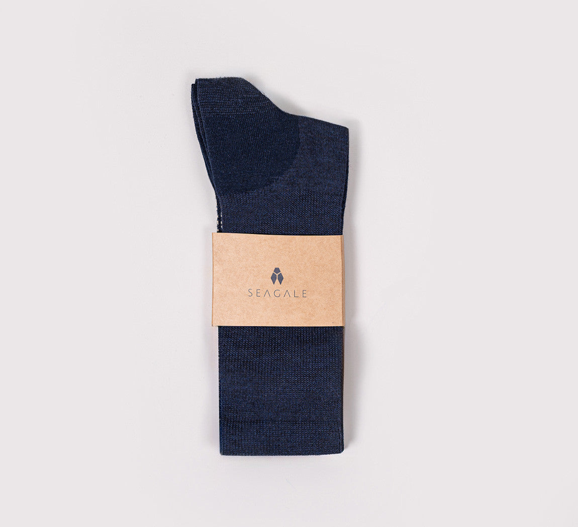 MERINO BUSINESS SOCKS Bleu Chic
