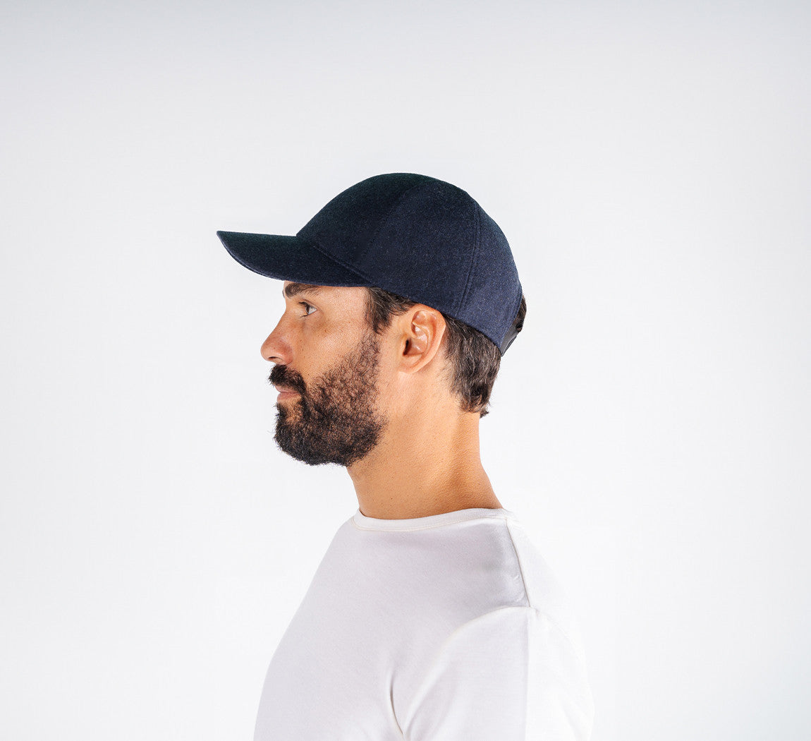 MERINO FLANNEL CAP Bleu Chic