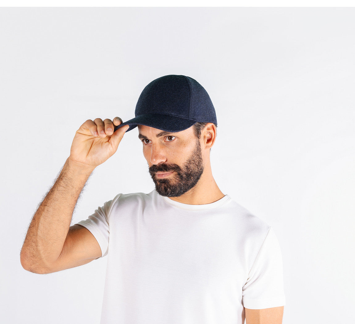 MERINO FLANNEL CAP Bleu Chic