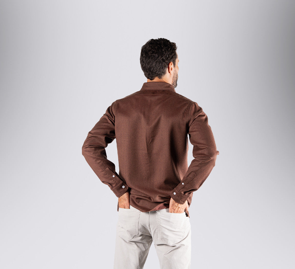 MERINO FLANNEL SHIRT Rouille