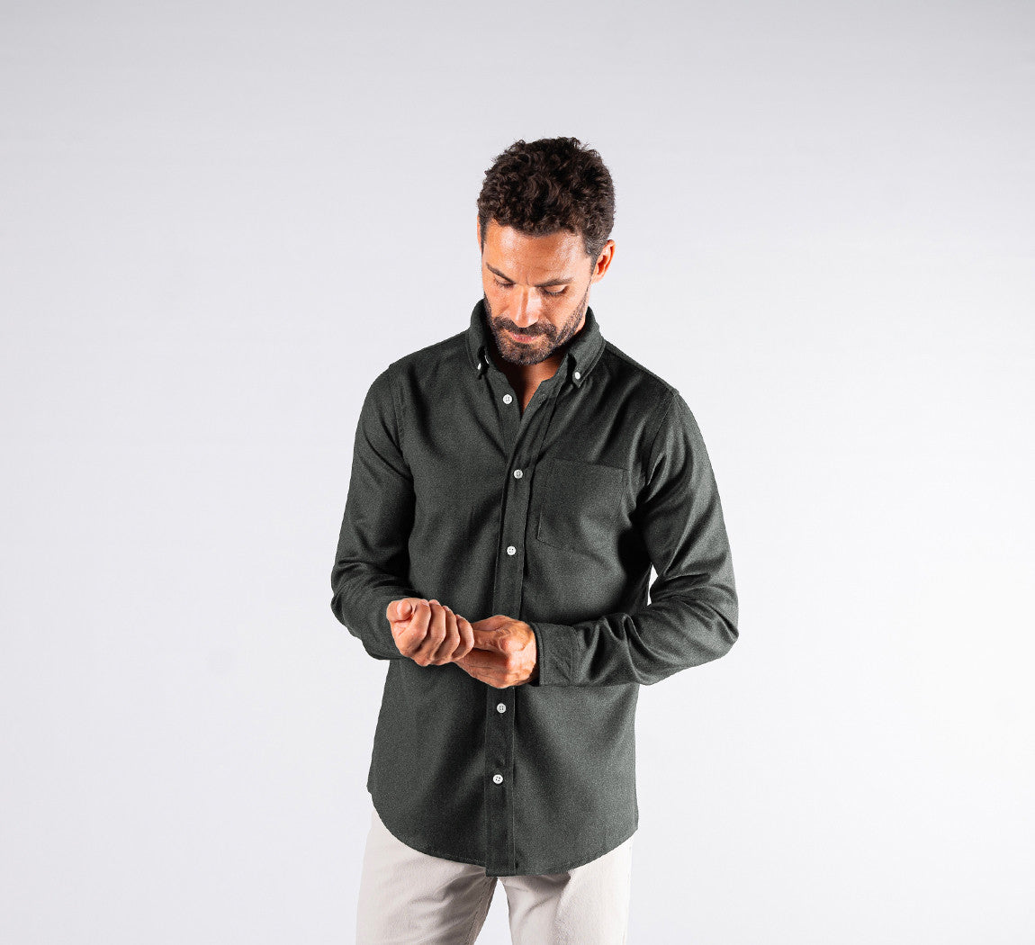 MERINO FLANNEL SHIRT Kaki