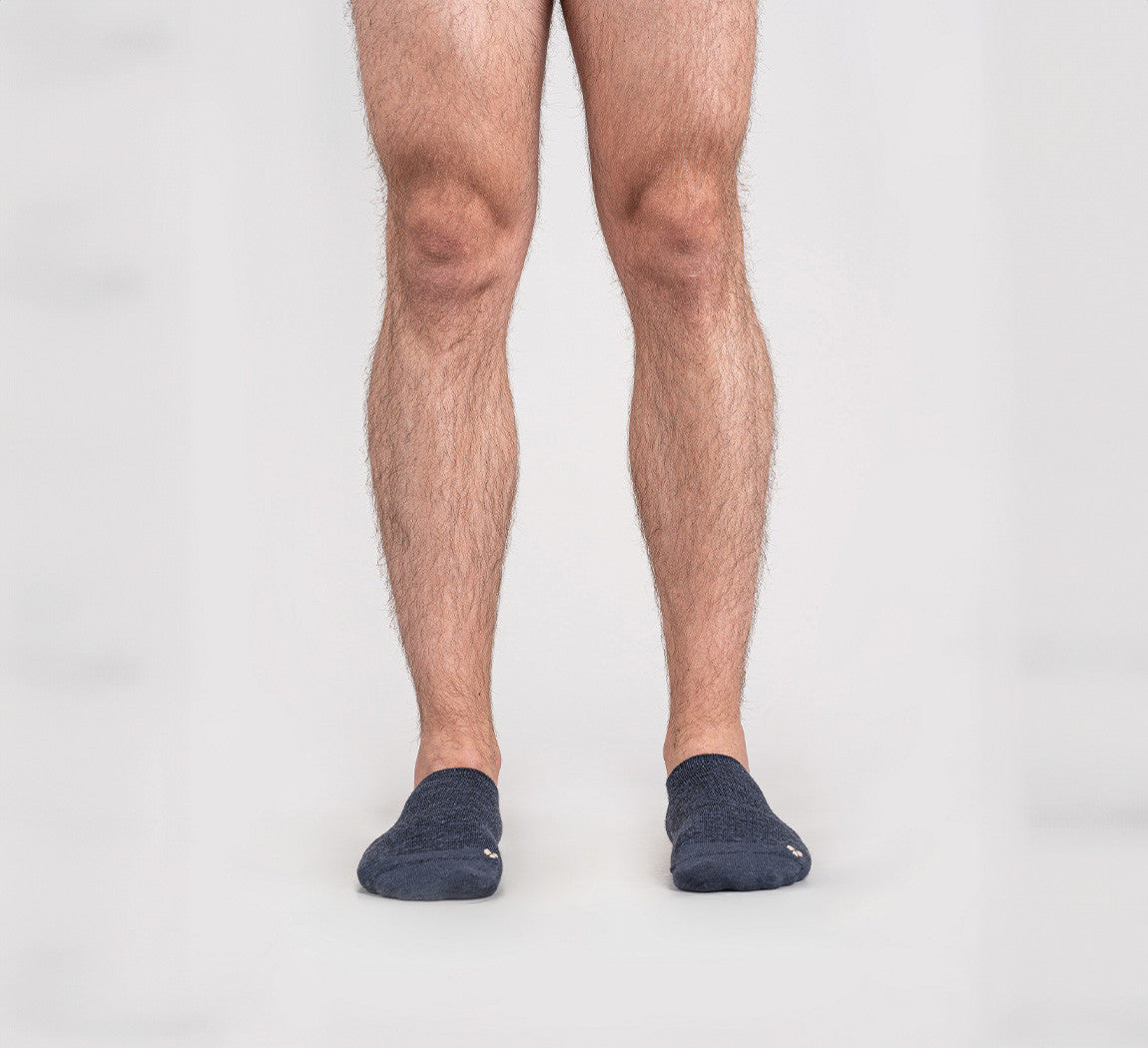 MERINO NO SHOW SOCKS Bleu Chic