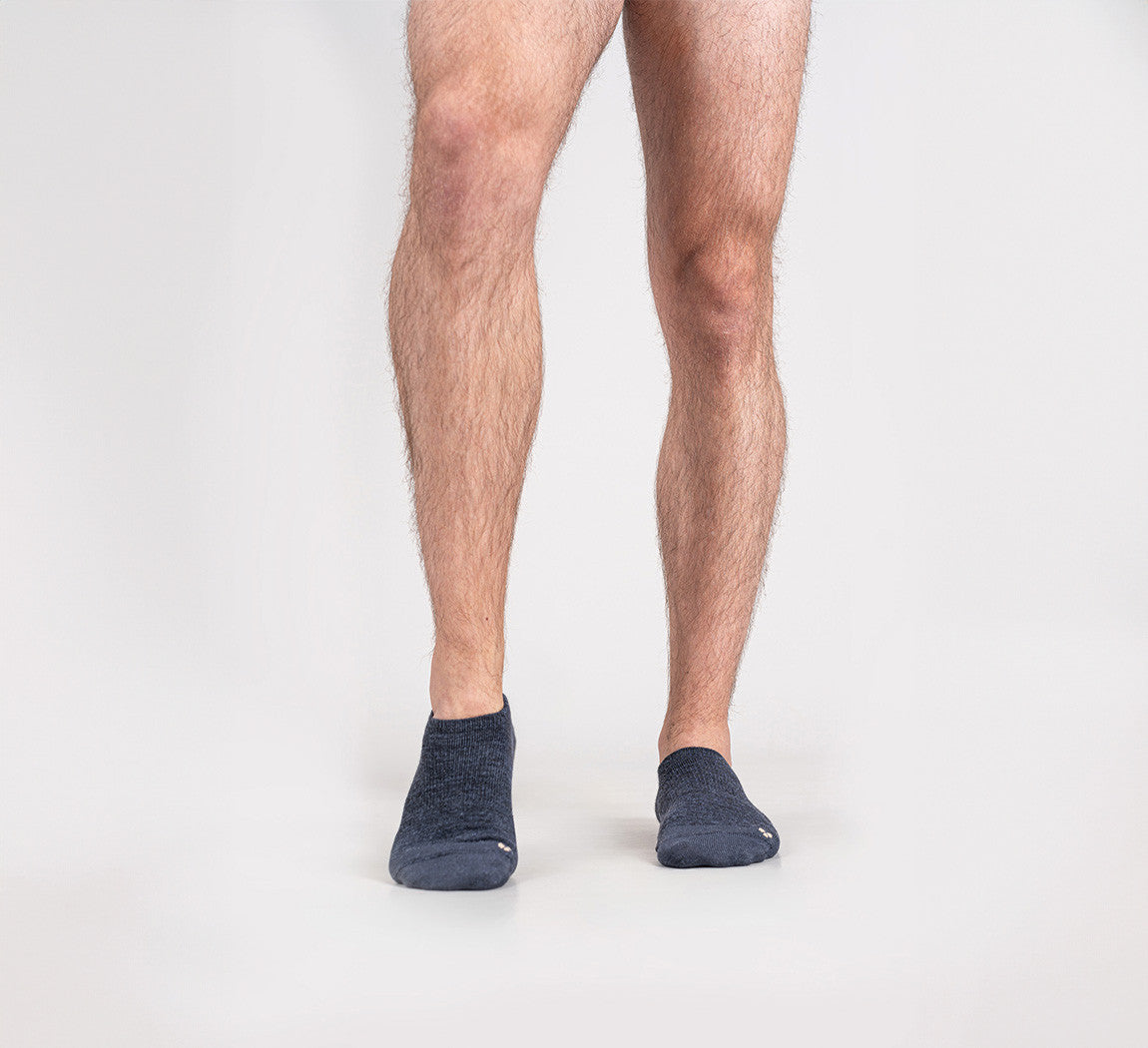 MERINO NO SHOW SOCKS Bleu Chic