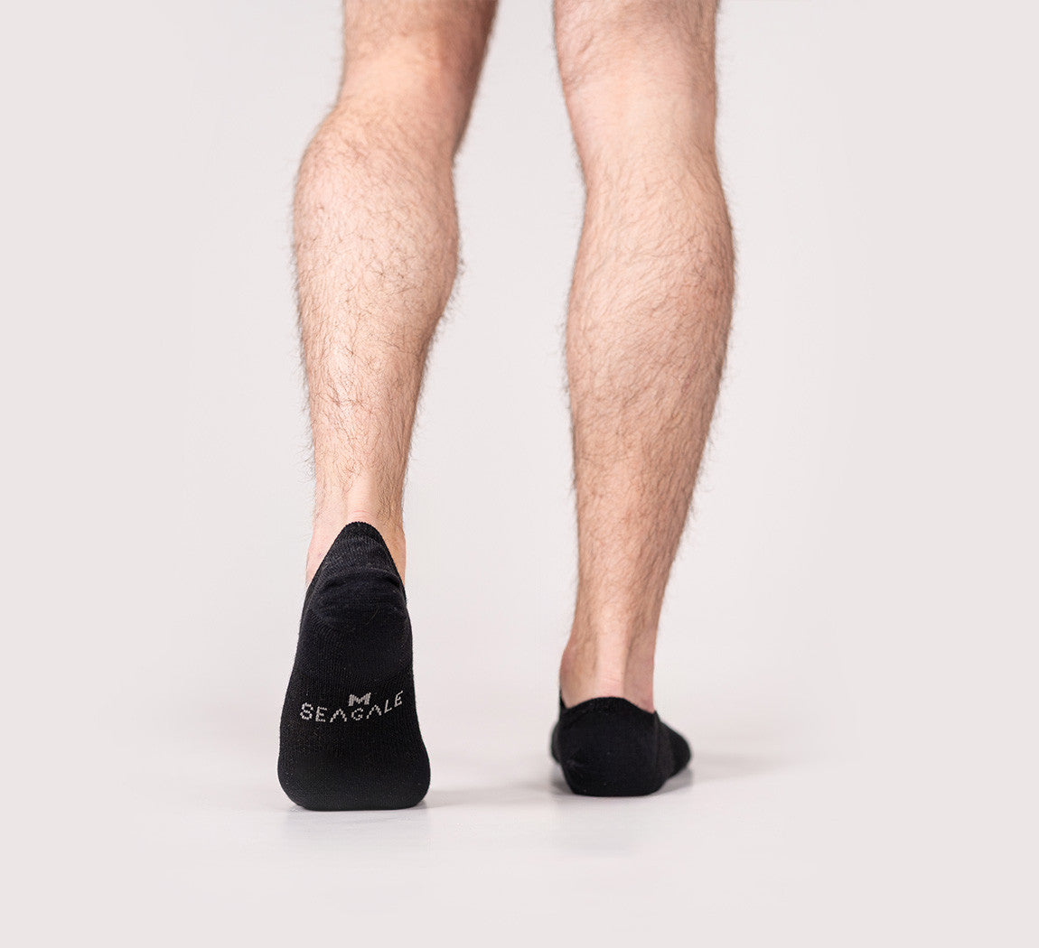 MERINO NO SHOW SOCKS Noir