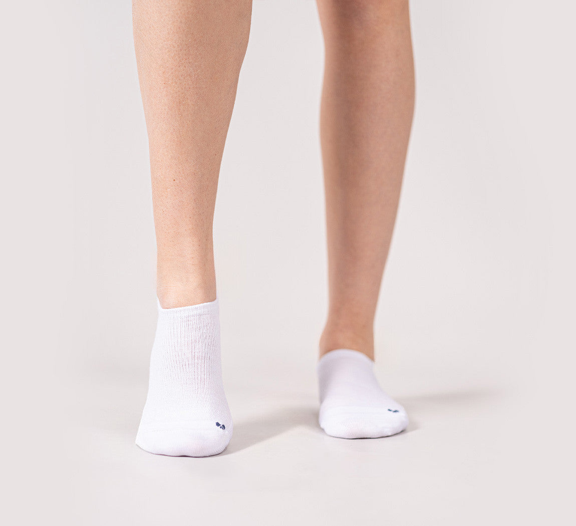 MERINO NO SHOW SOCKS Blanc