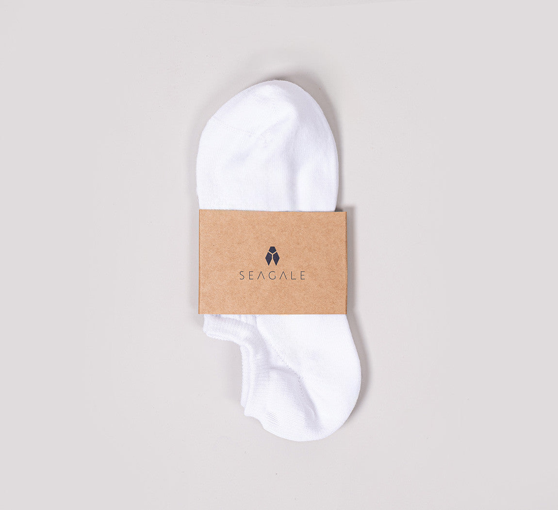 MERINO NO SHOW SOCKS Blanc