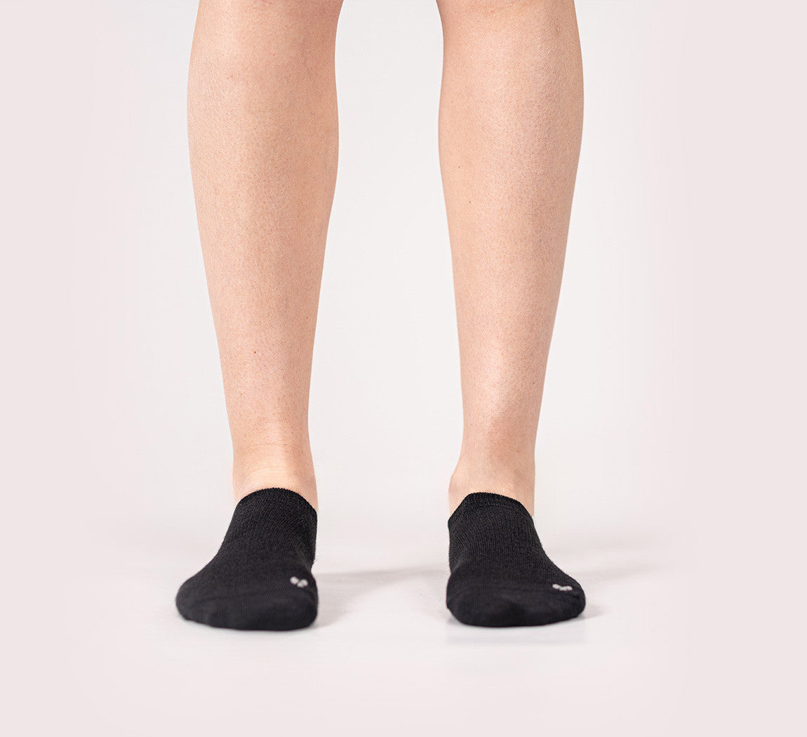 MERINO NO SHOW SOCKS Noir