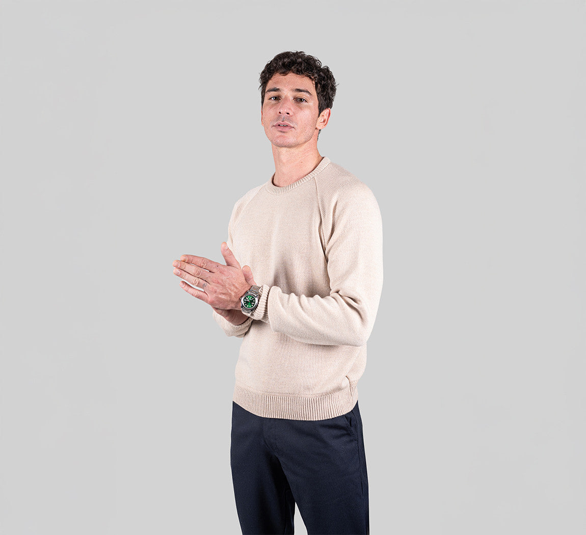 MERINO RAGLAN PULLOVER Sable