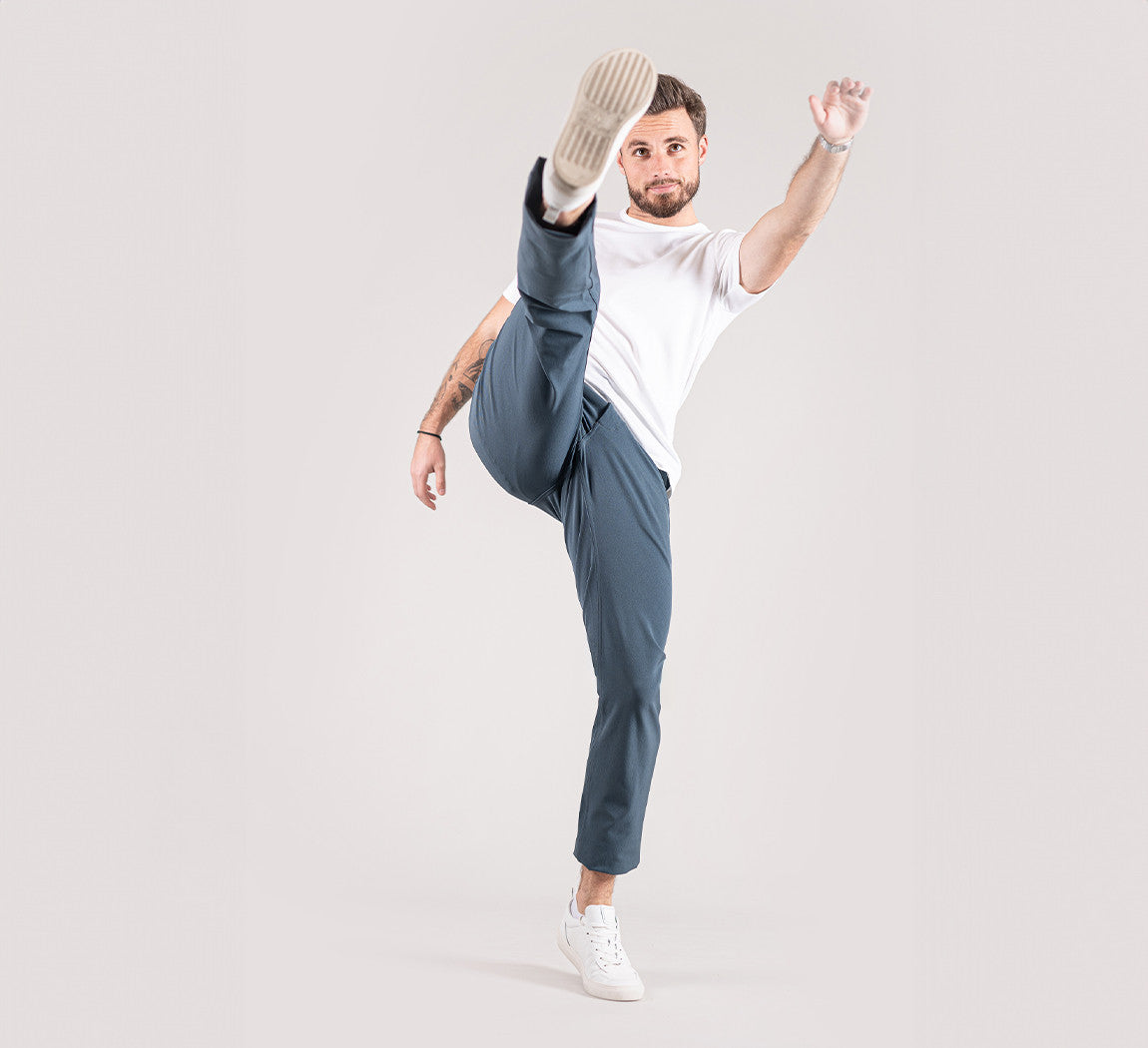 PERFORMANCE CHINOS Bleu Gris
