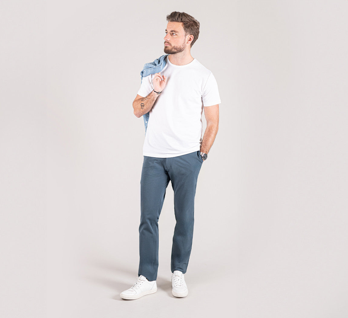 PERFORMANCE CHINOS Bleu Gris