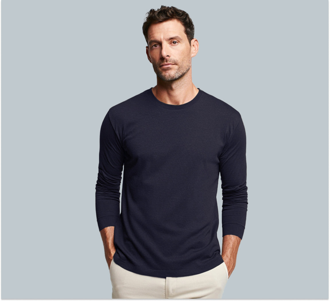 PERFORMANCE MERINO LONG SLEEVES T-SHIRT Bleu Chic