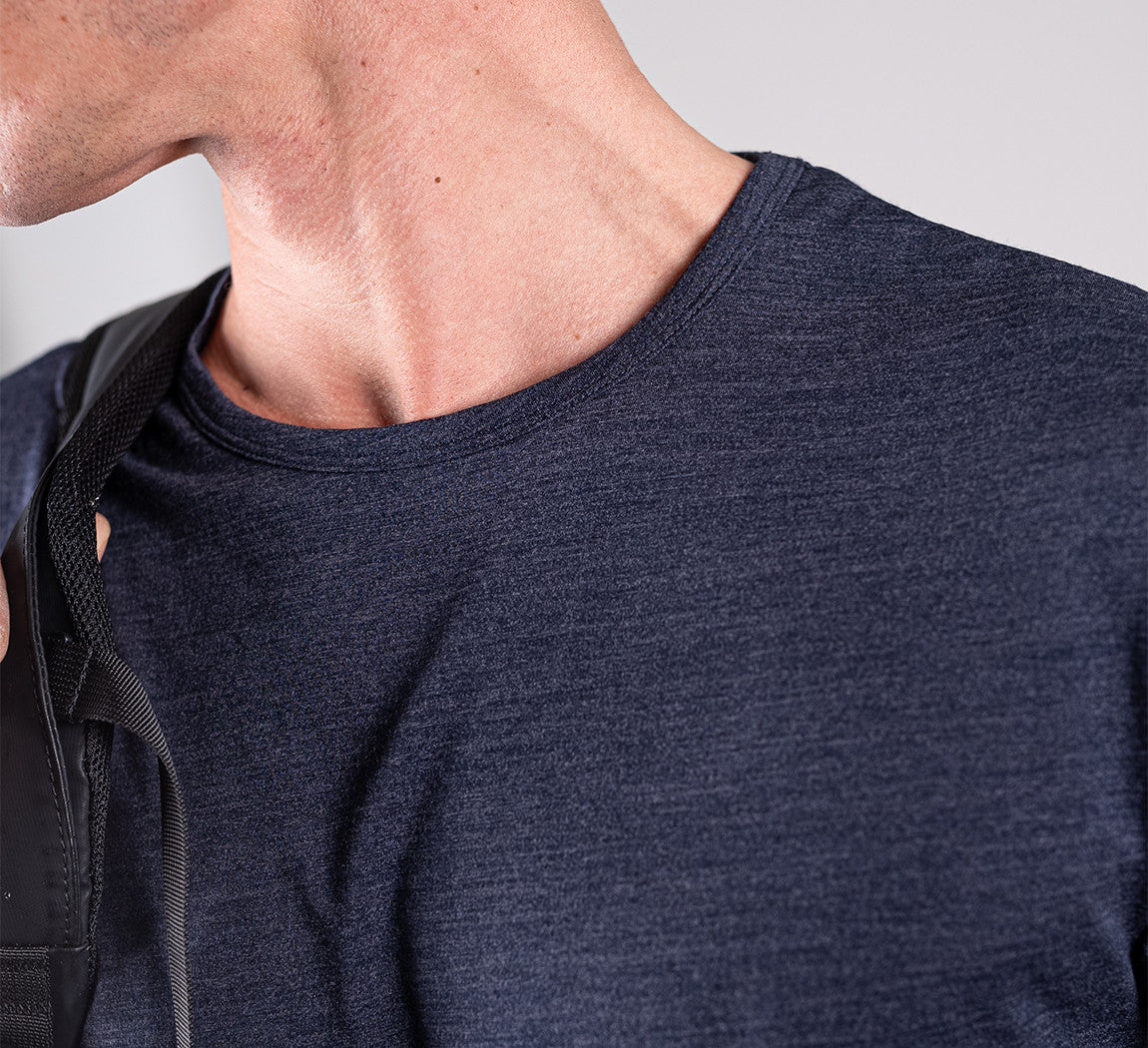 PERFORMANCE MERINO T-SHIRT Bleu Chic