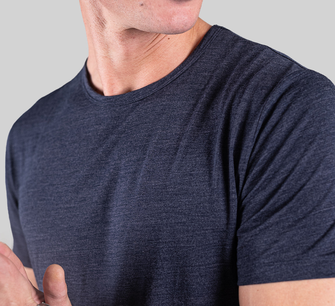 PERFORMANCE MERINO T-SHIRT Bleu Chic