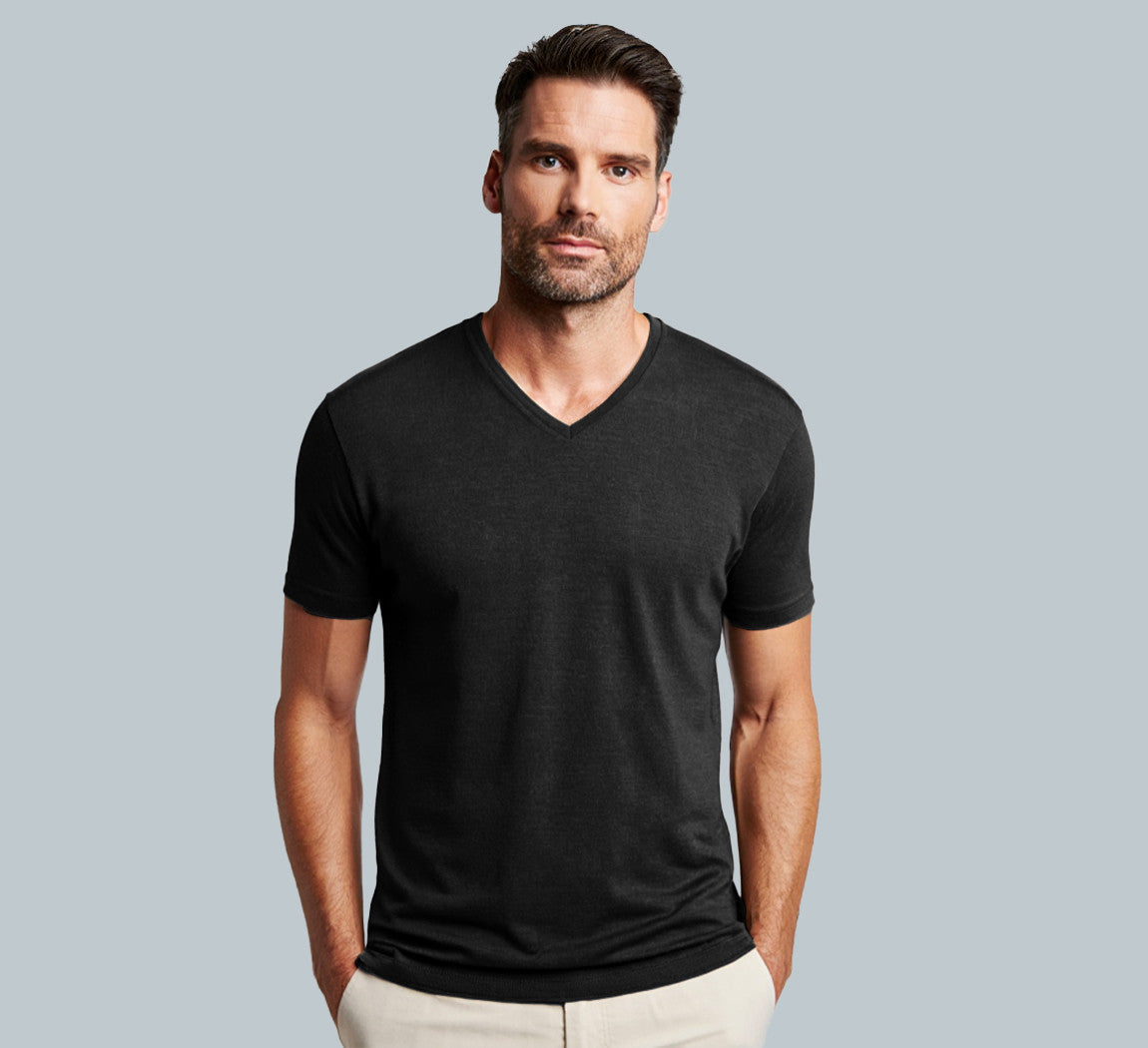 PERFORMANCE MERINO V-NECK Noir