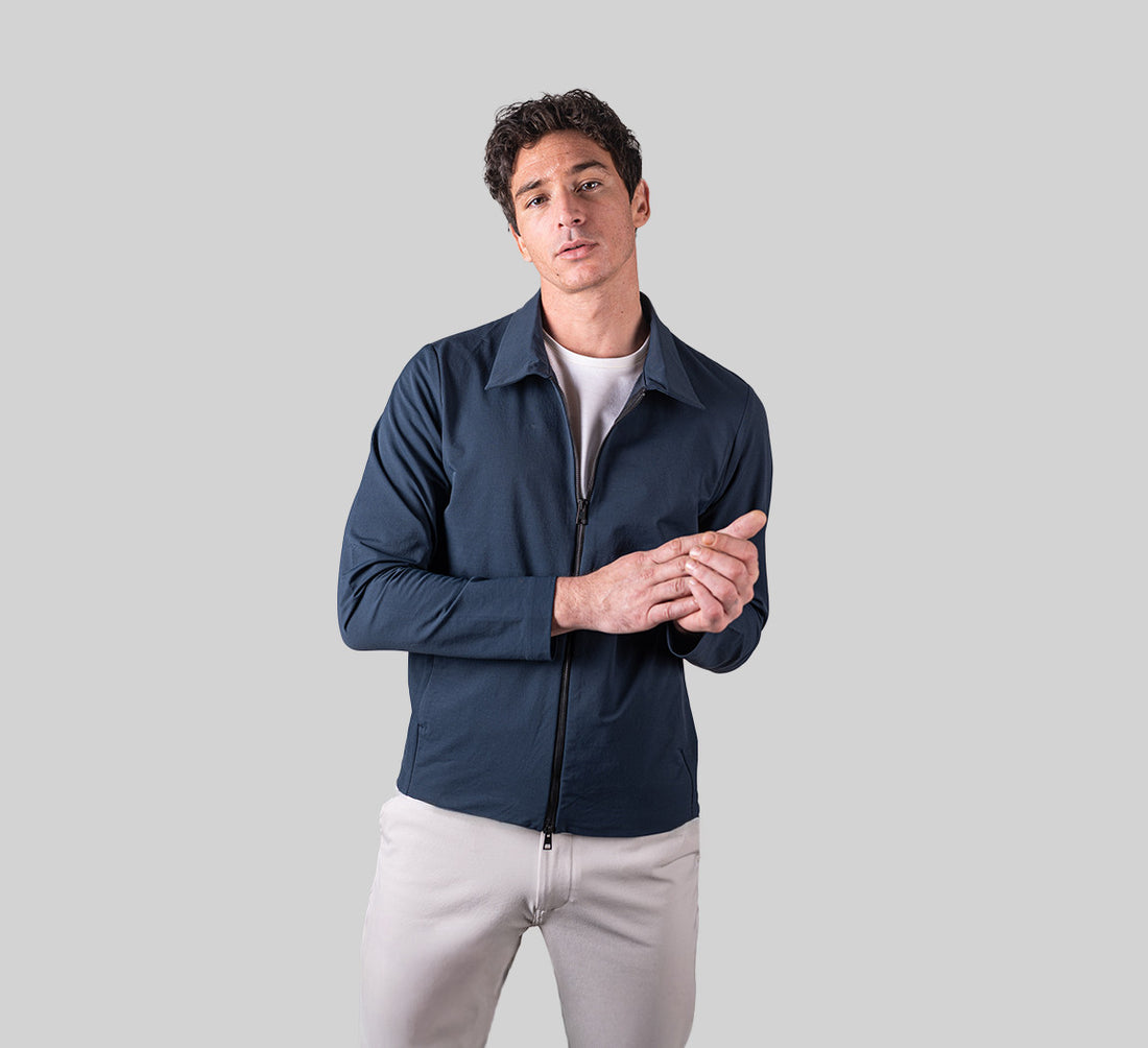 POWER MERINO JACKET Bleu Chic