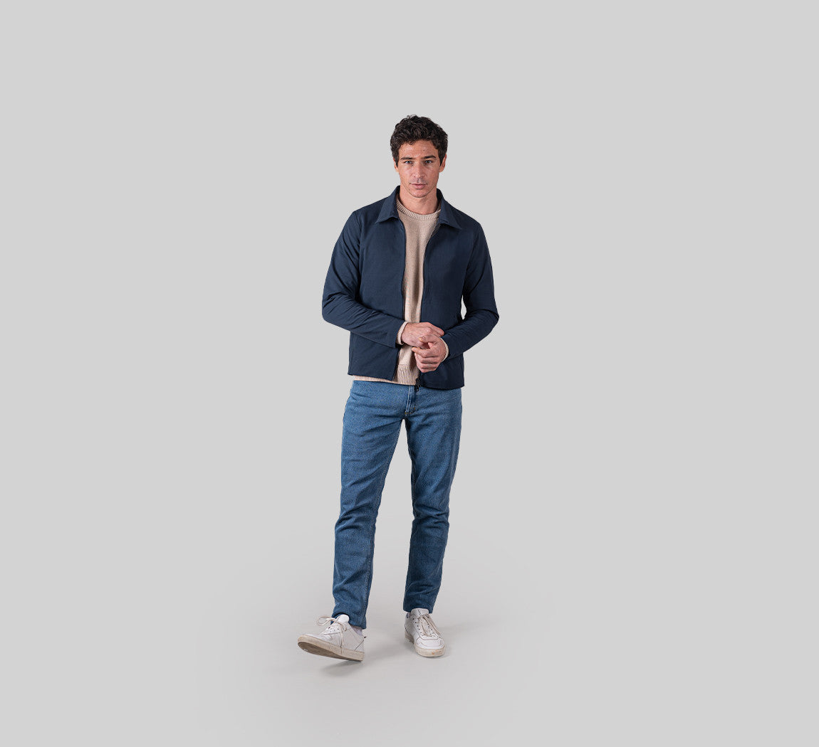 POWER MERINO JACKET Bleu Chic