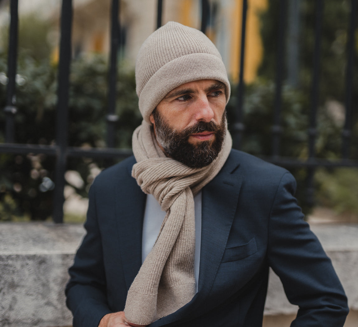 PREMIUM CASHMERE BEANIE Sable