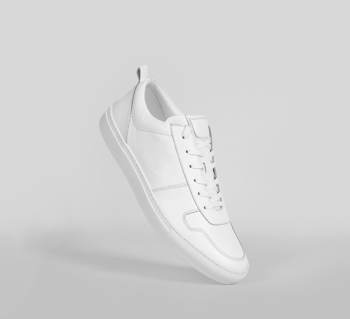 PREMIUM LEATHER SNEAKERS Blanc