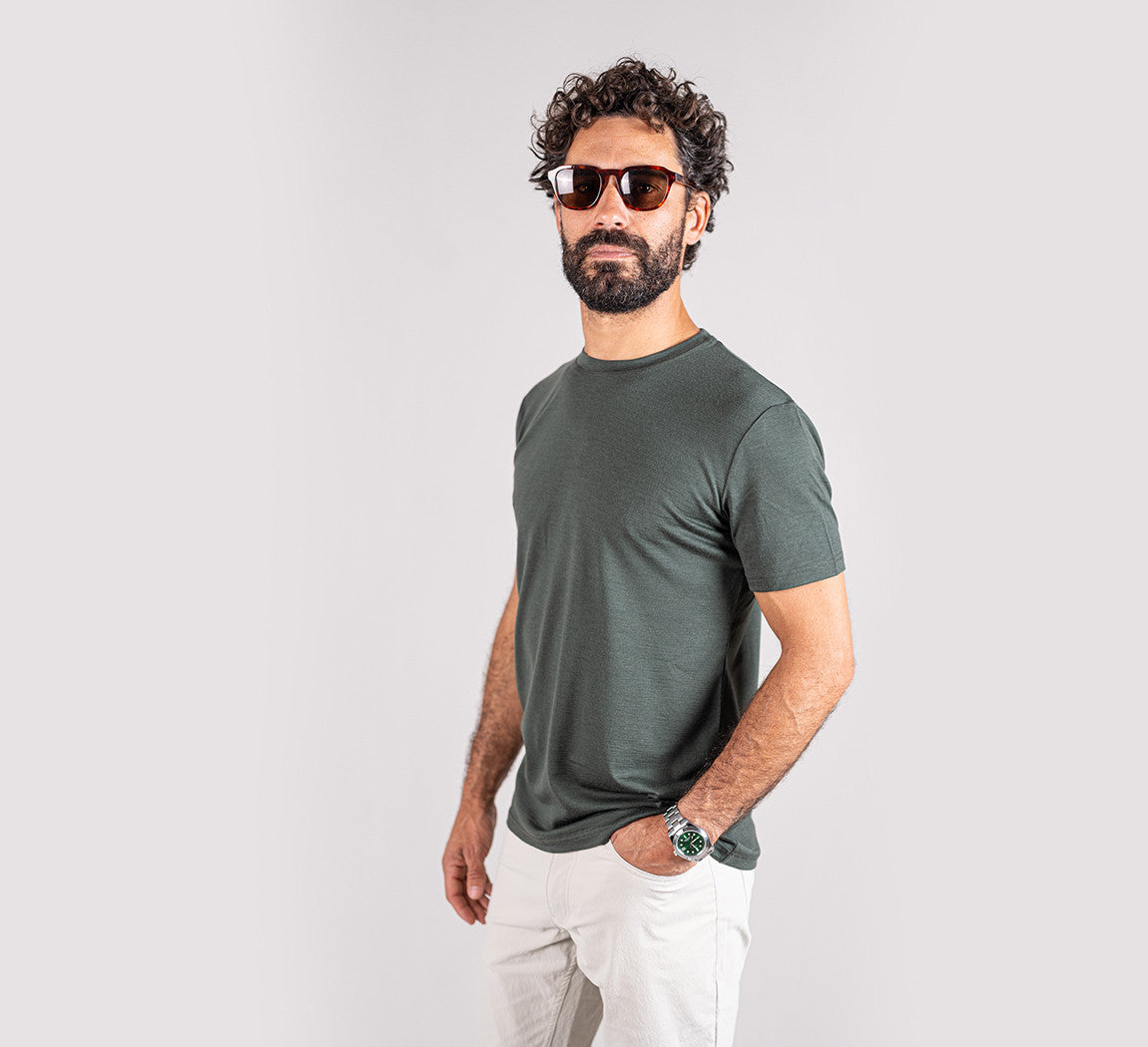 PREMIUM MERINO T-SHIRT Kaki