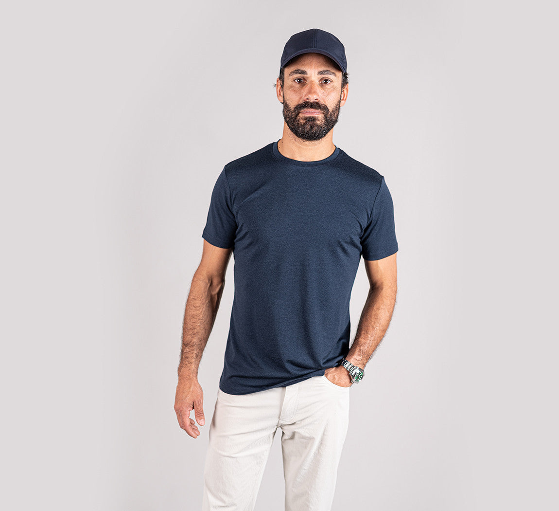 PREMIUM MERINO T-SHIRT Bleu Chic