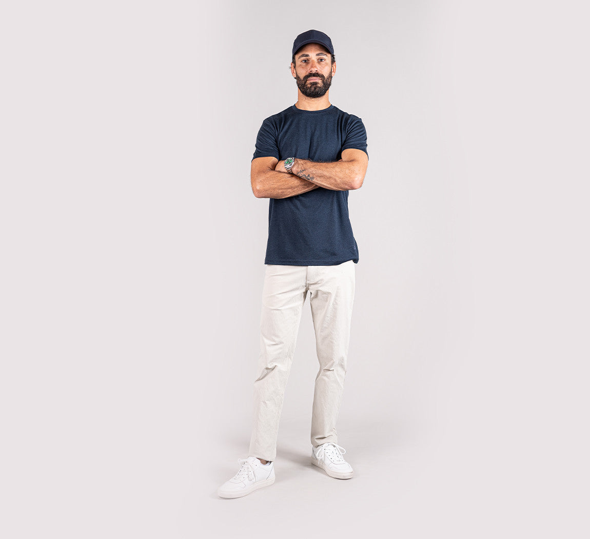 PREMIUM MERINO T-SHIRT Bleu Chic