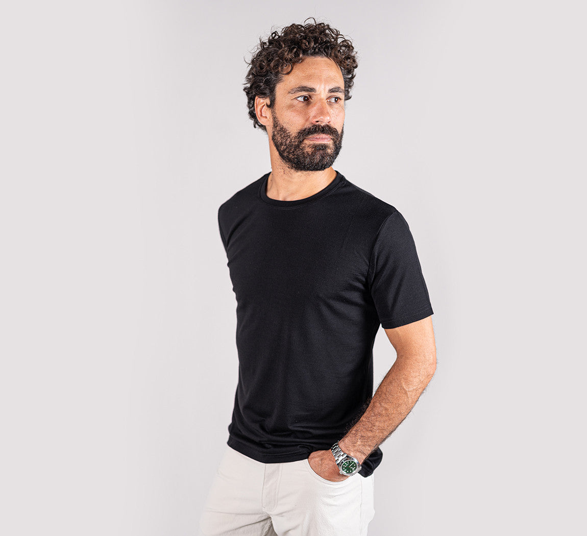 PREMIUM MERINO T-SHIRT Noir