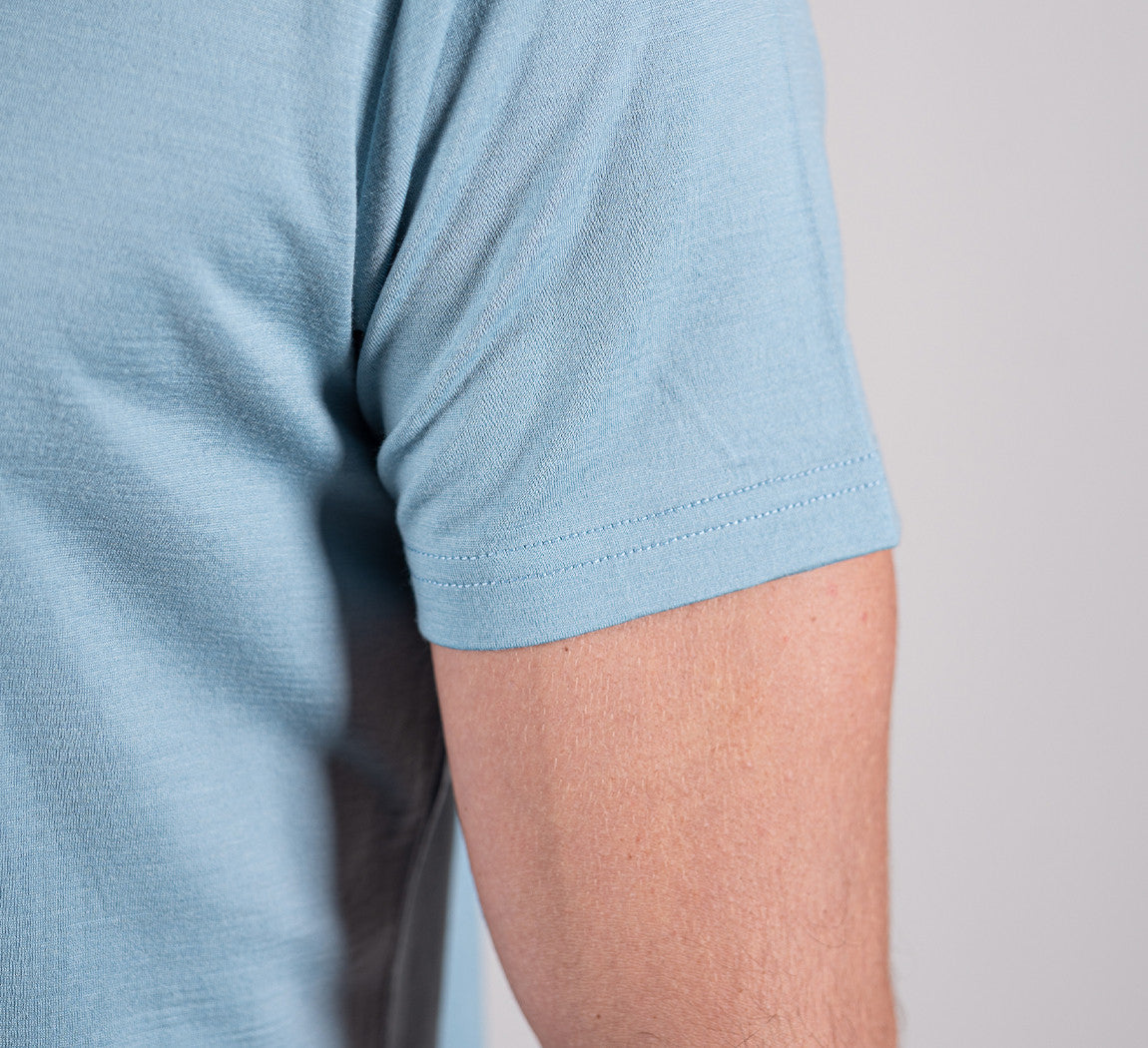 PREMIUM MERINO T-SHIRT Bleu Ciel