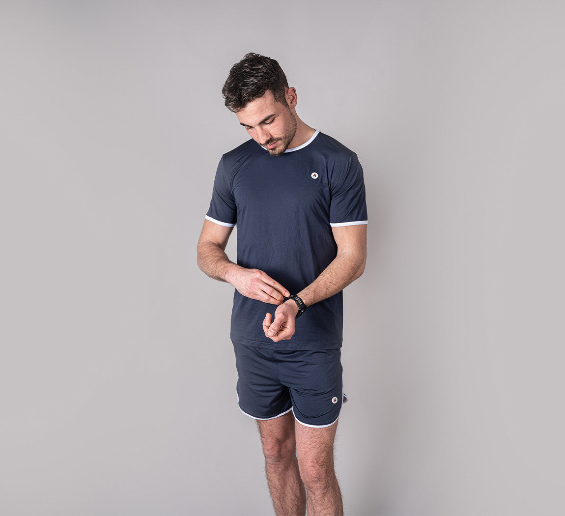 RETRO SPORT T-SHIRT Bleu Chic