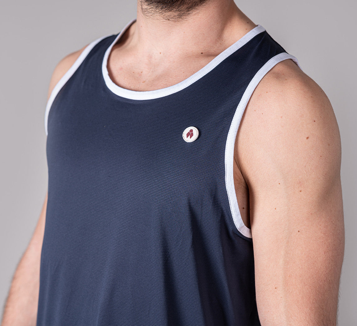 RETRO SPORT TANK Bleu Chic