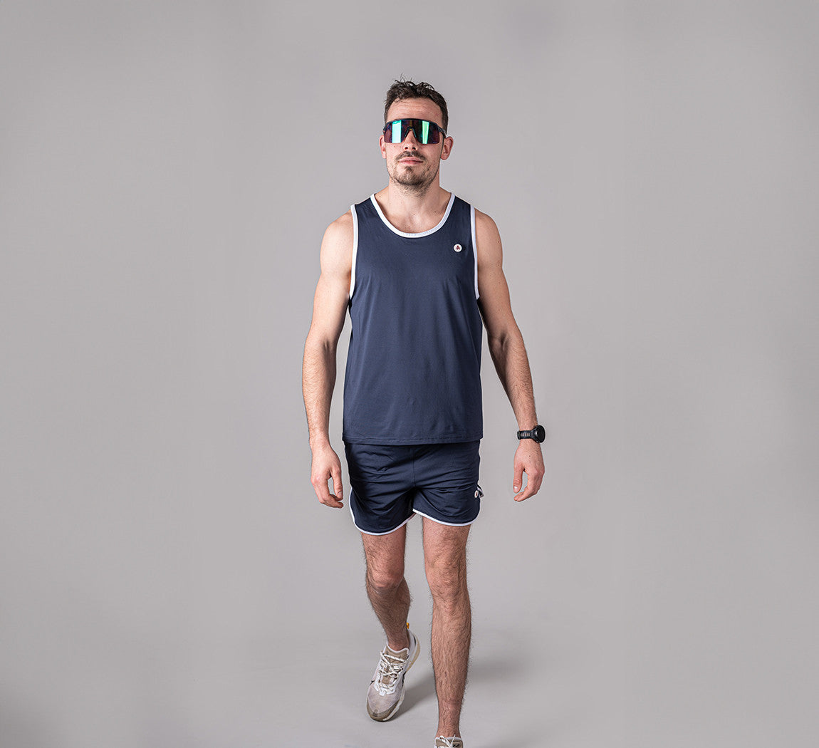 RETRO SPORT TANK Bleu Chic
