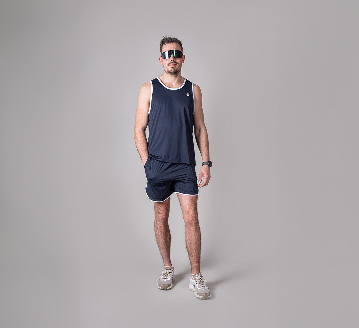 RETRO SPORT TANK Bleu Chic