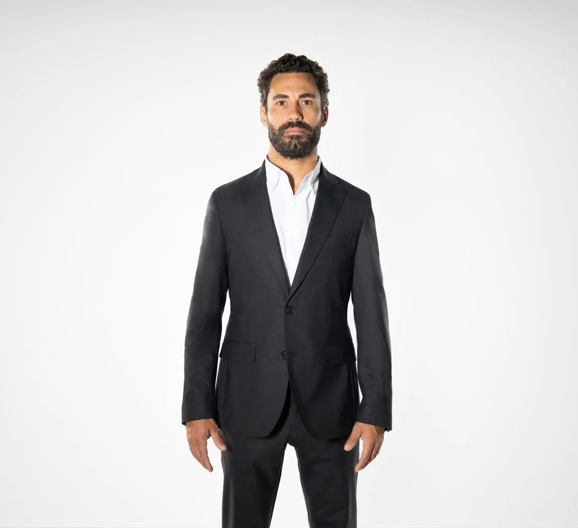 SMART MERINO BLAZER Gris Anthracite