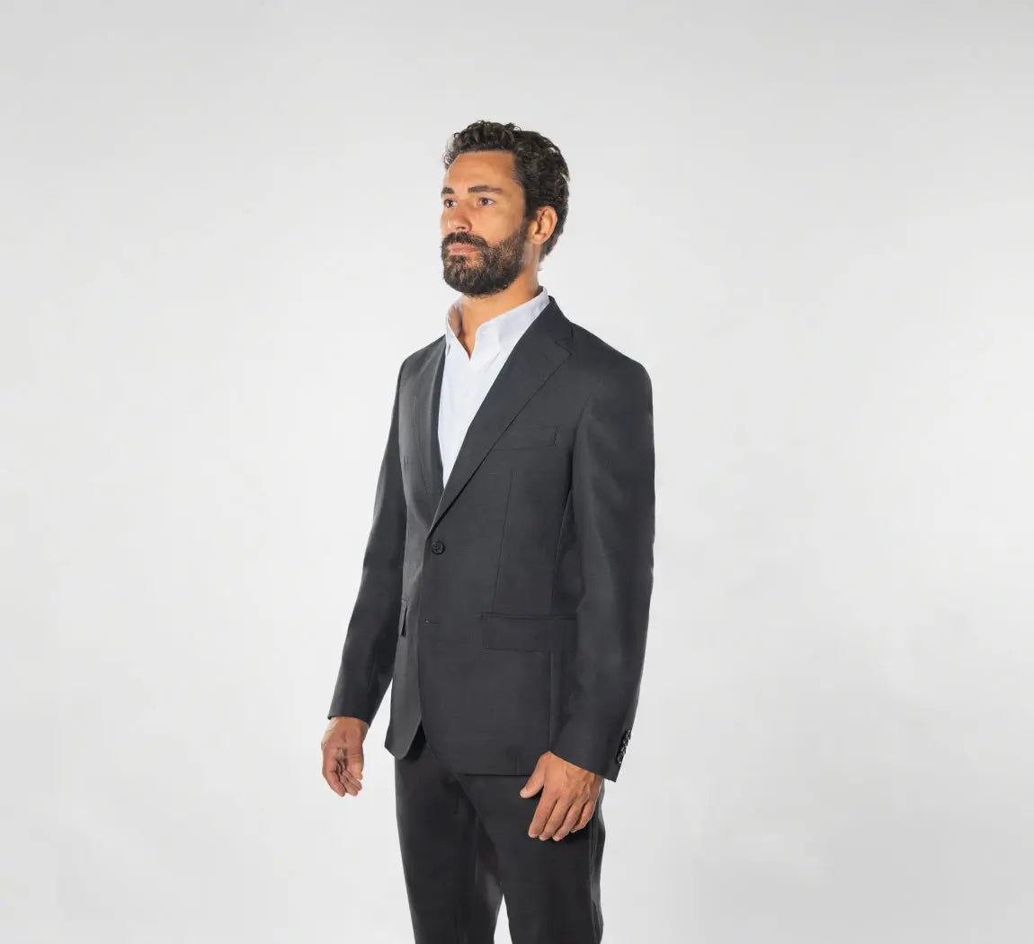 SMART MERINO BLAZER Gris Anthracite