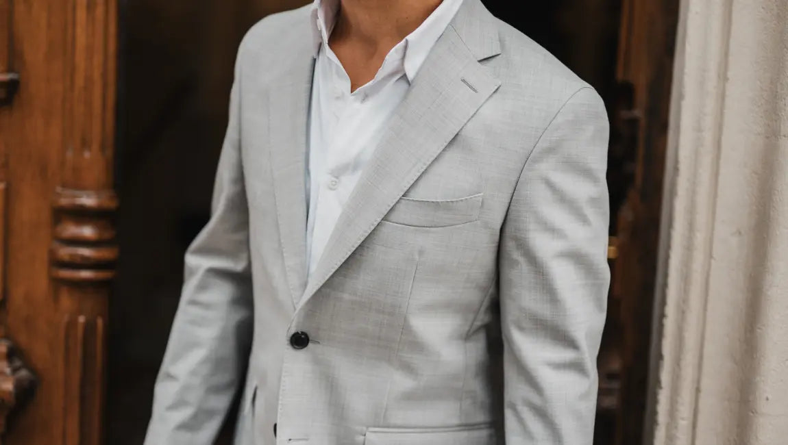 SMART MERINO BLAZER Gris Clair