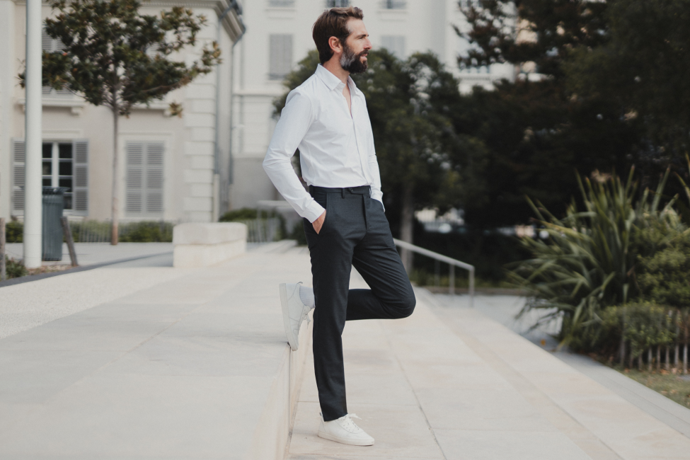 SMART MERINO PANTS Gris Anthracite