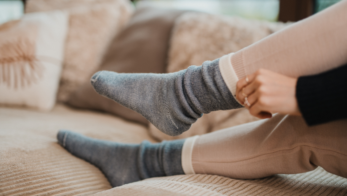 SUPERWARM MERINO SOCKS Bleu Gris