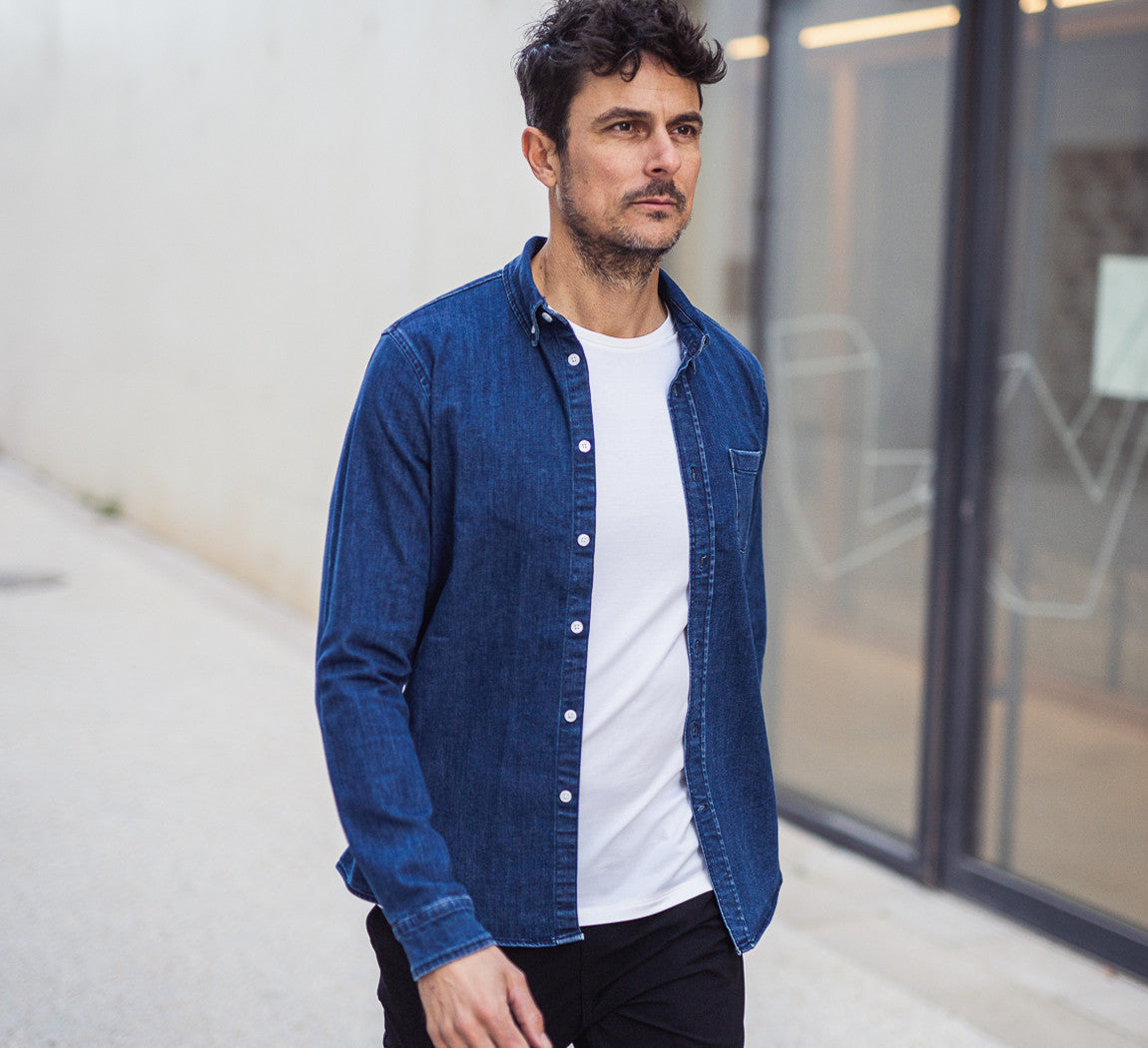 TENCEL DENIM SHIRT Stone