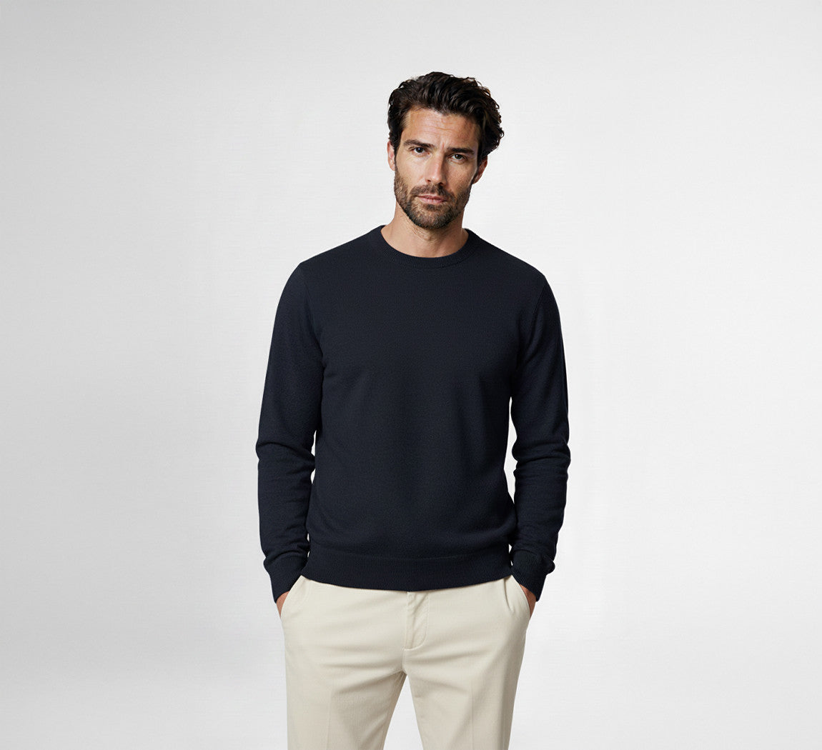 ULTRA MERINO PULLOVER Bleu Chic